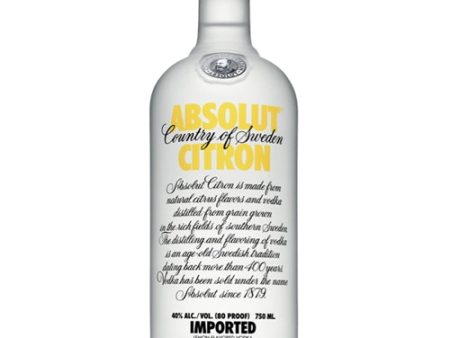 Absolut Citron Vodka 750ML For Discount